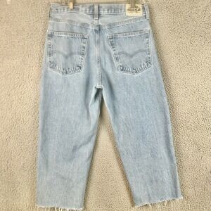 Levis Silver Tab Loose Jeans Unisex 31x24 Cutoff‎ Light Wash Blue Baggy Relaxed